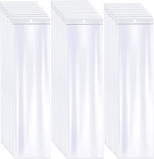 3" x 12" Reclosable Long Plastic Bags with Hang Hole for Packaging Necklaces ...