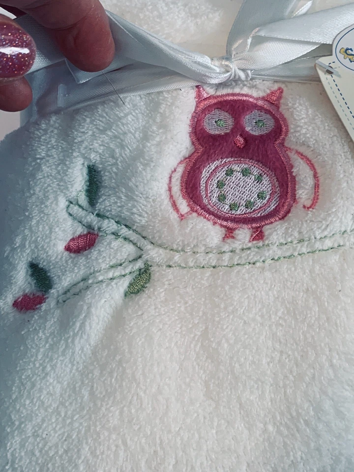 MANTA SALTO BÚHO FLORES NIÑA BLANCO ROSA RAMA ÁRBOL NUEVO POLAR SUAVE Foto 2 de 4