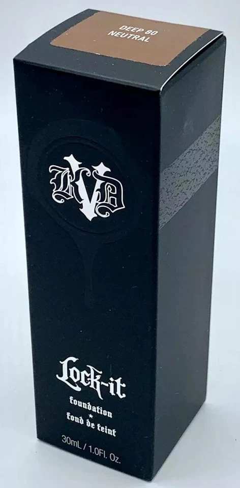 Kat Von D Lock It Foundation *DEEP 80 NEUTRAL* 1oz 100% Authentic Box - Image 1 of 1