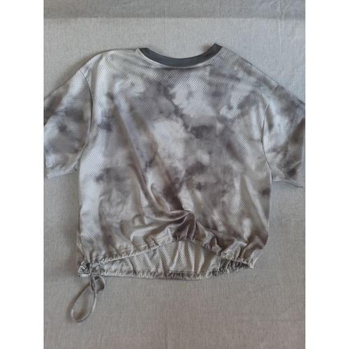 Nike Women 1X Swoosh Art Logo Drawstring Bottom Hem Jersey Mesh Tops ShortSleeve - Picture 7 of 8
