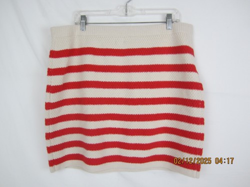 Women's A New Day Mini Sweater Skirt Red Stripe XL - Picture 12 of 18