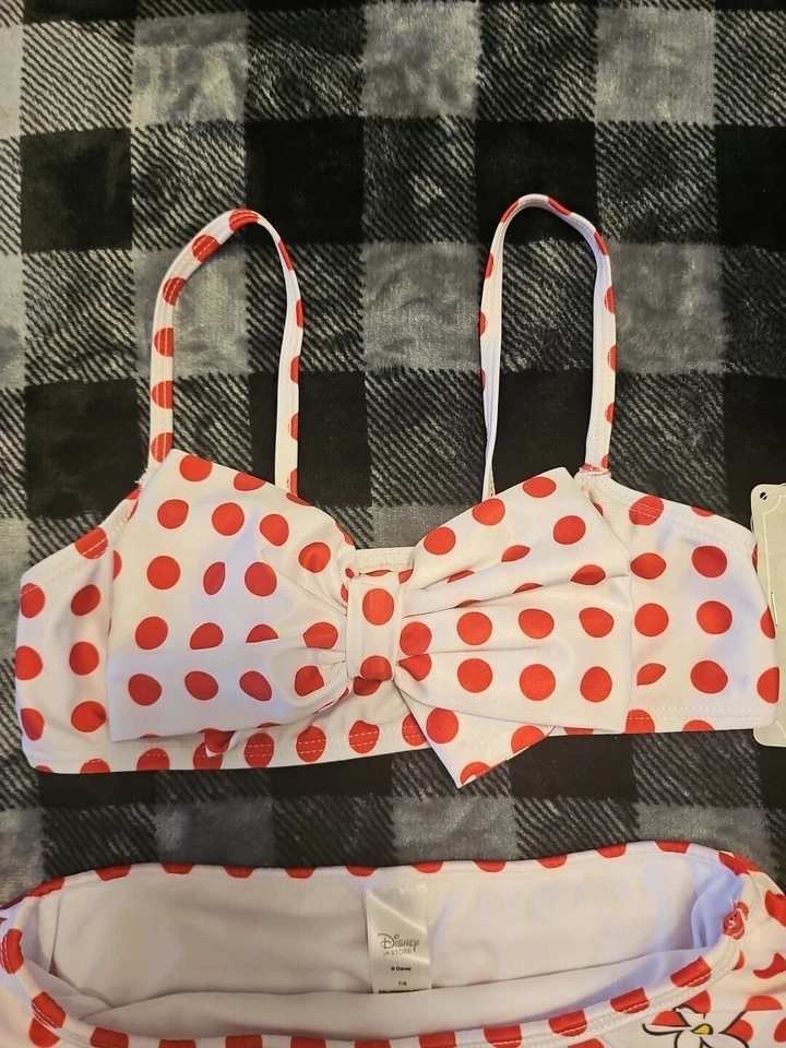 Disney Store Minnie Mouse Traje de Baño Rojo Lunares 2 Piezas Traje de Baño 5/6 Foto 2 de 4