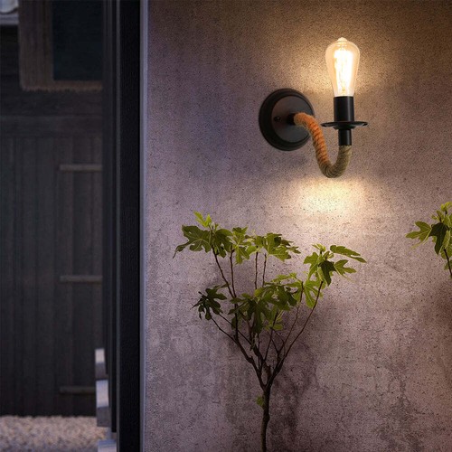 4Pcs Retro Vintage Wall Light Industrial Wooden Wall Lamp Indoor Sconce Bedroom - Picture 6 of 9