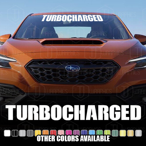 Turbocharged Car Decal Sticker Windshield Banner JDM Racing Truck - Bild 1 von 1