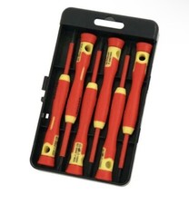 Screwdriver Set - 6 piece Precision VDE Flat and Pozi - CT1773