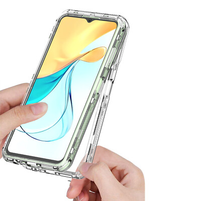 KJYFOANI per ZTE Blade V50 Smart Cover e Pellicola Vetro Temperato [1 Pezzi Transparent Sottile Case Anti-Shock Morbido TPU-Silicone Custodia per ZTE Blade V50 Smart (6.60) - Non Toccare