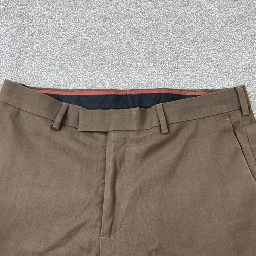 Axist Straight Leg City Dress Pants Men's 34x30 Brown Flat Front - Picture 2 of 11