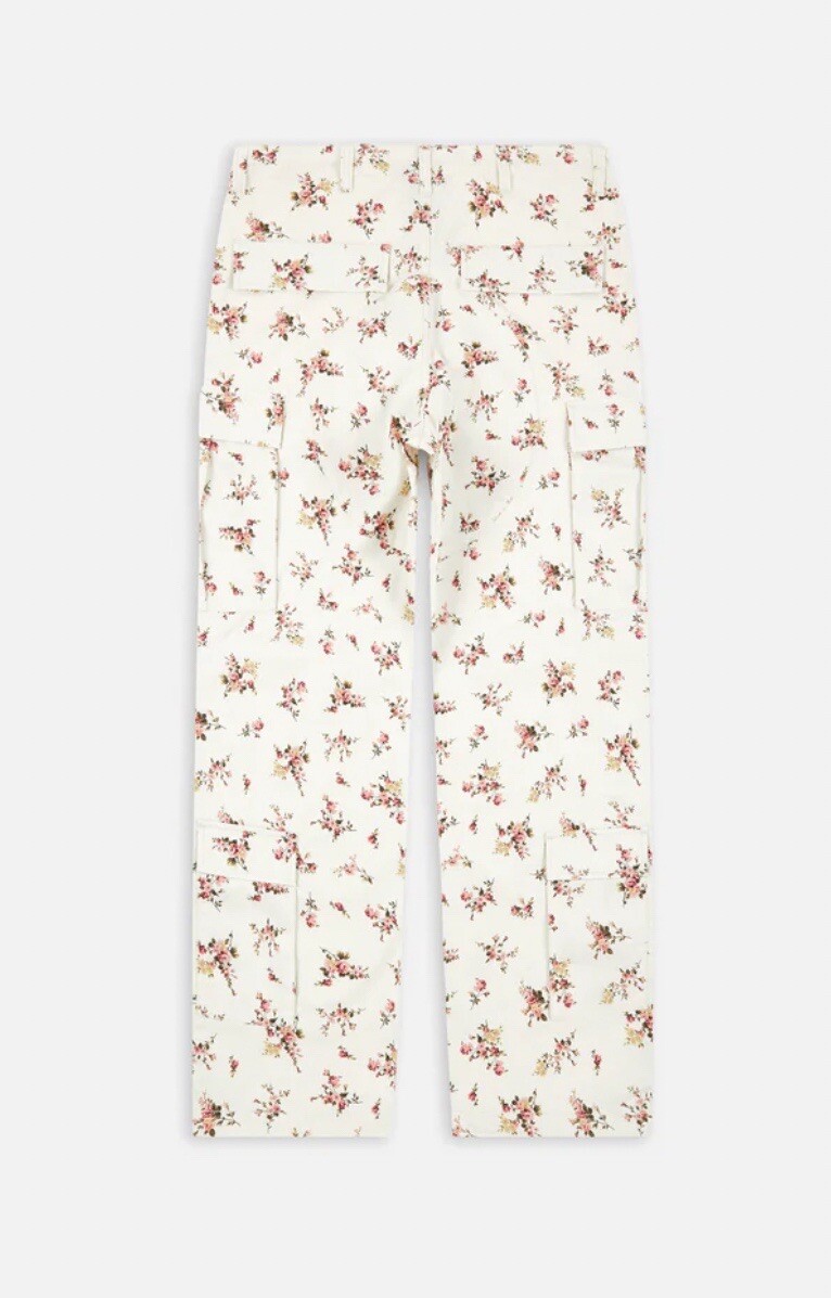 NWT $140 HUF Utility Floral Cargo Pants /Ivory Floral