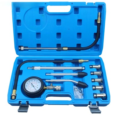 Professional TOOLS Petrol Gasoline Engine Cylinder Compression Gauge Tester Kit