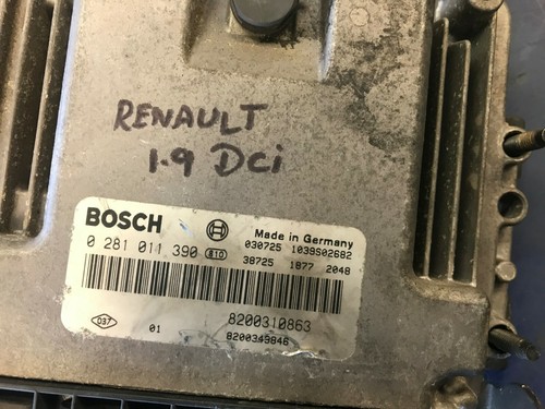 RENAULT 1.9 DCI DIESEL ECU 2005 0281011390 BOSCH 8200310863 ECM 8200349846 38725 - Foto 3 di 7