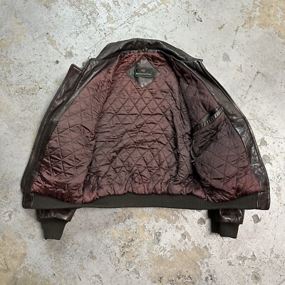 Vintage 80s Abercrombie & Fitch A-2 Military Flight Leather