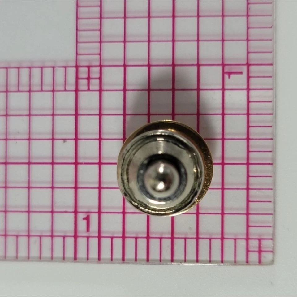 Broche prendedor de solapa cabujón opalita púrpura ópalo de fuego ópalo oro 14kt firmado de 3,5 g Foto 3 de 4