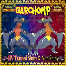 Garchomp 6IV 🌟Shiny🌟 & Non Shiny Pokemon Scarlet and Violet Best Stats Home