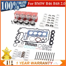 Engine Pistons Gasket Overhaul Kit CR 10.2:1 for BMW 330i 430i F30 B46 B48 2.0L