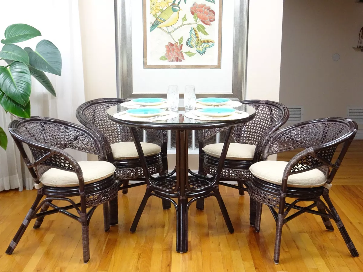 Dark wood 2024 dining table ebay
