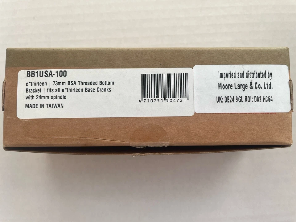 Soporte inferior roscado E-Thirteen BSA MTB - 73 mm x 24 mm - negro - ¡UK FAST POST! Foto 2 de 4