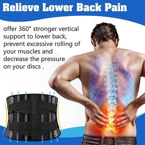 Lumbar Lower Back Support Brace Pain Relief Posture Orthosis Waist Belt Therapy - Picture 2 of 25