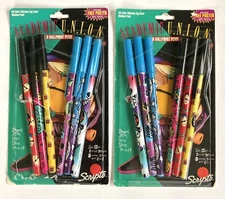 Vintage 1993 NOS Scripto Pens Academic U.N.I.O.N. Skateboard Graffiti Blue Black
