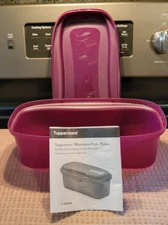 TUPPERWARE Microwave Pasta Maker RHUBARB purple Steam Instructions Cooker 6775