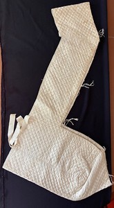 Antique Baby's Cradle Liner Set,  3 pieces, quilted silk, collectors, museums