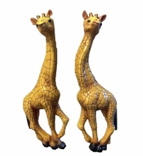 Vintage Homco Giraffe Wall Hangings Set of 2 Nursery Kids Room