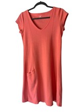 Horny Toad Women's Coral Beachy Resort Wear Coaastal Tencel Cotton Cap Sleeve Dr