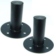 2 x Boxenflansch Einbauflansch Stahl schwarz ...