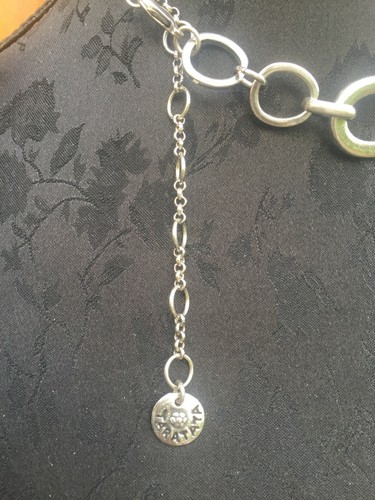 Taratata - Collier argent & bleu - Necklace signed. Silver tone & blue- Design. - Foto 8 di 9
