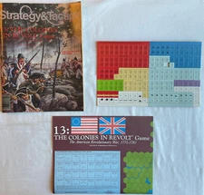 13: The Colonies in Revolt SPI S&T #104 1985 UNPUNCHED G (counter missing)