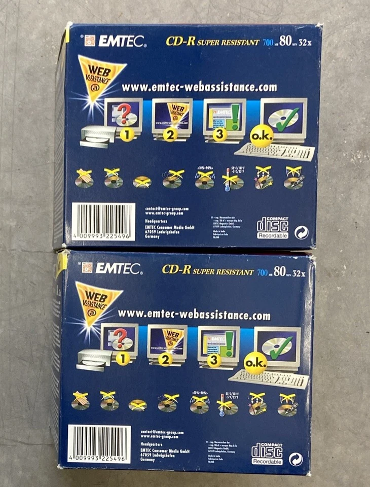 20x EMTEC CD-R 80 700 MB Super Resistant Ceramic Guard - NEU - Bild 2 von 4