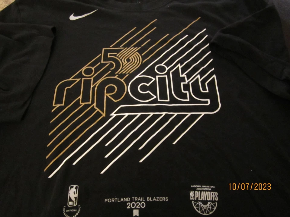 Camiseta Portland Trailblazers Rip City Nike Dr-Fit - Negra - 2XL Foto 2 de 2