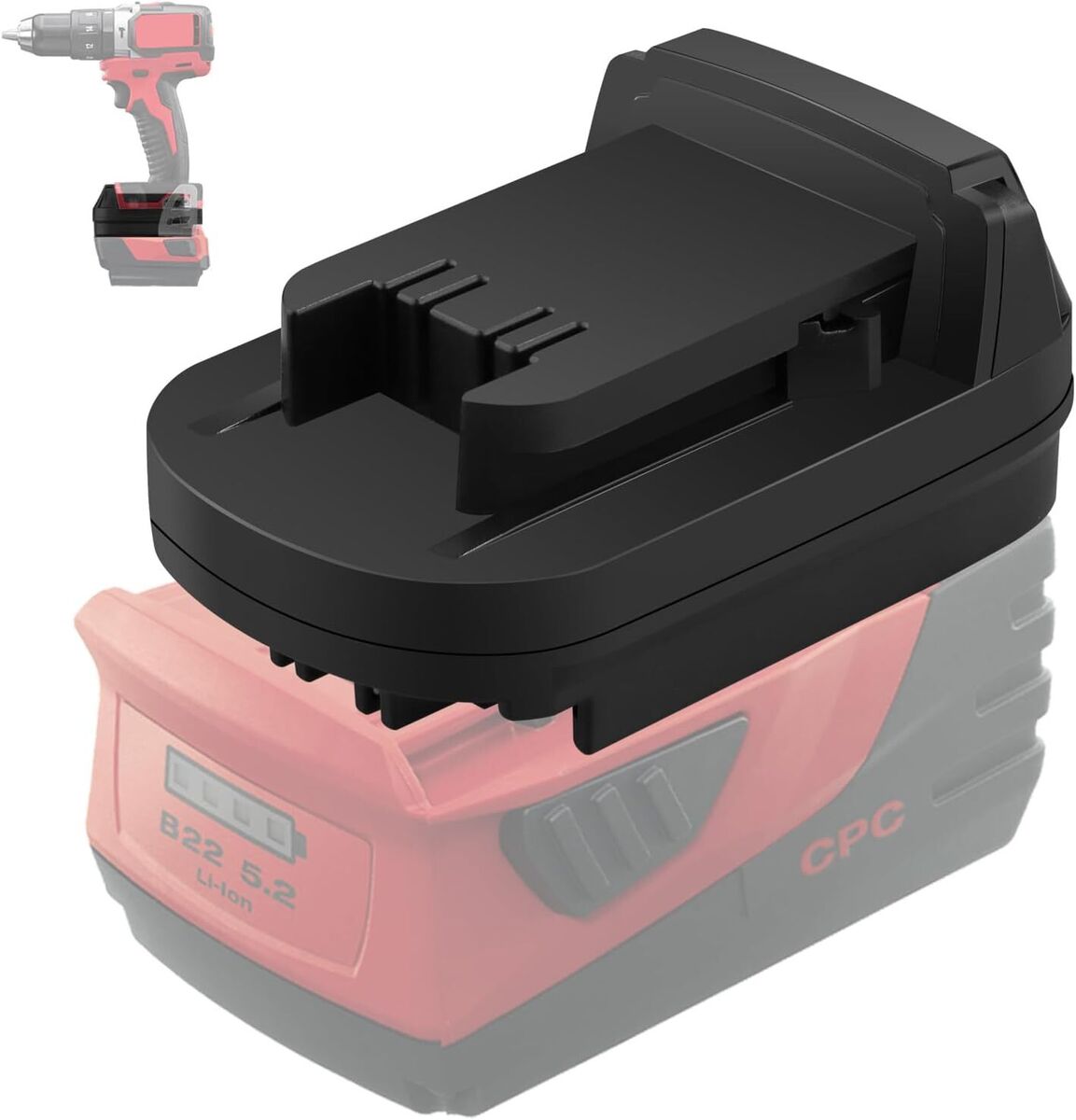Adapter for Hilti 22V B22 Battery Convert to for Milwaukee Adapter for Hilti 22V B22 Battery Convert to for Milwaukee