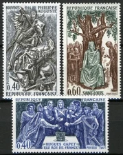 France 1967, Famous names from French History II set VF MNH, Mi 1604-06 1,4€