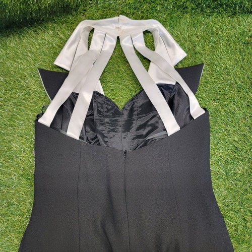 Vintage Ever Beauty Inc New York schwarz weiß formelles Abendkleid Größe 8 hergestellt in den USA - Bild 16 von 21