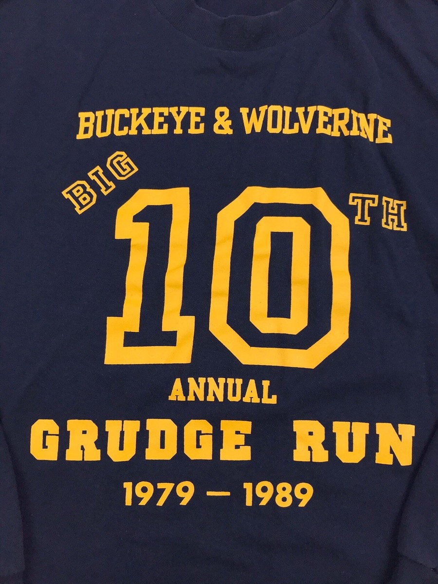 Vtg Buckeye Wolverine 10th Annual Grudge Run T Shirt Mens M (Fit