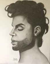 PRINCE SINGER CELEBRITY Pencil Sketch Drawing Illustration Art