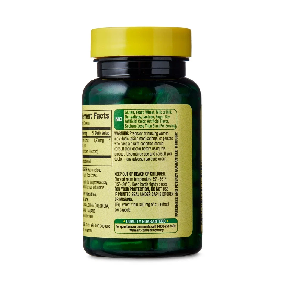 Extrato de cereja azeda Spring Valley suporte antioxidante dietético 1.200 mg, 90 unidades - Imagem 3 de 4