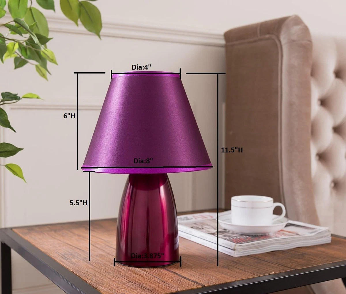 Purple lamp hotsell shades bedroom