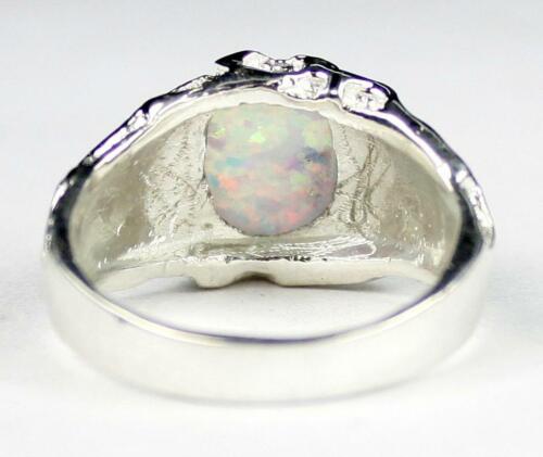 Anillo de plata esterlina 925, ópalo blanco creado, SR168 - Imagen 4 de 6