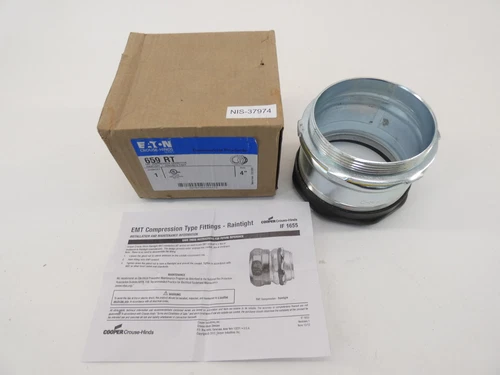 Eaton Crouse-Hinds 659RT EMT 4" Compression Raintight Connector - NEW Surplus!