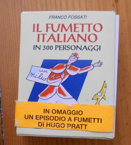 FOSSATI IL FUMETTO ITALIANO IN 300 PERSONAGGI 4 MINI BOOK +COFANETTO HUGO PRATT