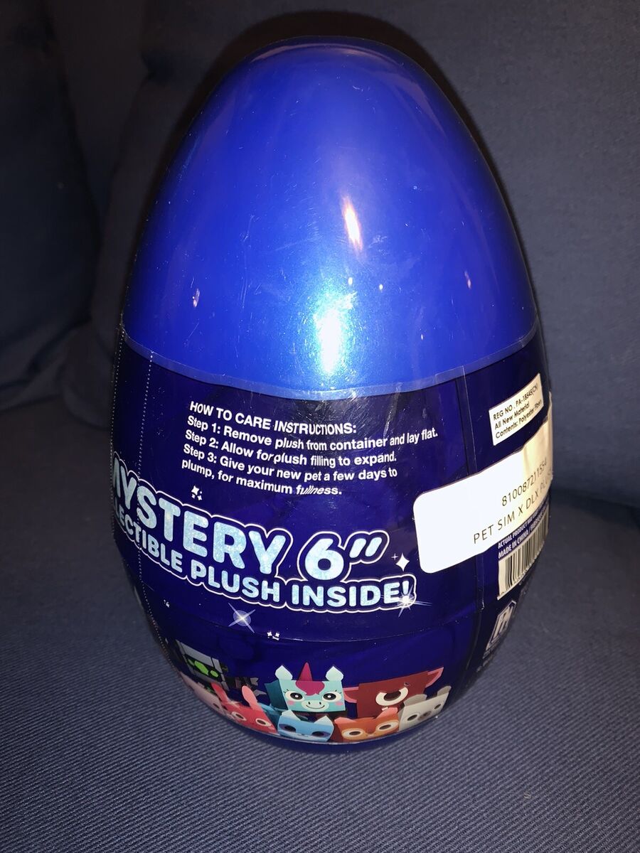 Pet Simulator X Blue 6 Inch Mystery Egg with Plush & DLC Code