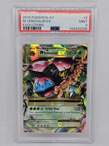 2016 Pokemon XY Evolutions Ultra Rare M Venusaur EX 2/108 PSA 9 - US Seller