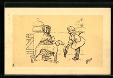 Artist Postcard Raphael Tuck & Sons No. 504: The Little Cavalier 1911 