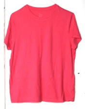 A NEW DAY TEE SHIRT ladies size XL solid melon pink short sleeves