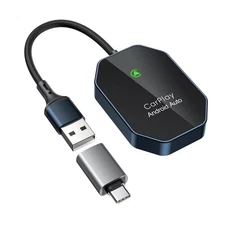 Wireless Carplay Adapter, 2 in 1 Wireless CarPlay & Android Auto Adapter Dongle