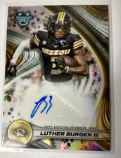 LUTHER BURDEN 2024 Bowman Best U #BOA-LA Auto Autograph Chicago Bears