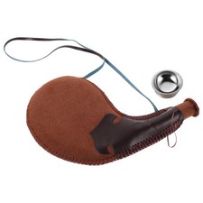 1 Set Traditional Bota Bag: Spanish Water Canteen With Metal Cup - Bushcraft
