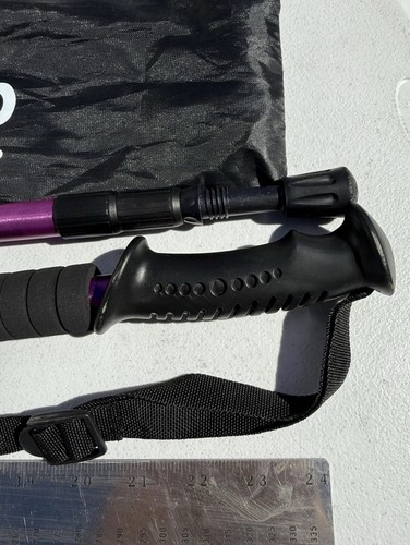 Trek Poles Telescopic Anti-Shock Walking Sticks Hike Purple Fit Life New - Picture 4 of 6