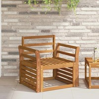 Armlehne 2 Pcs Natur 58,5 X 8 X 60 Cm Massivholz Akazie Outdoor-SitzpläTze Garte